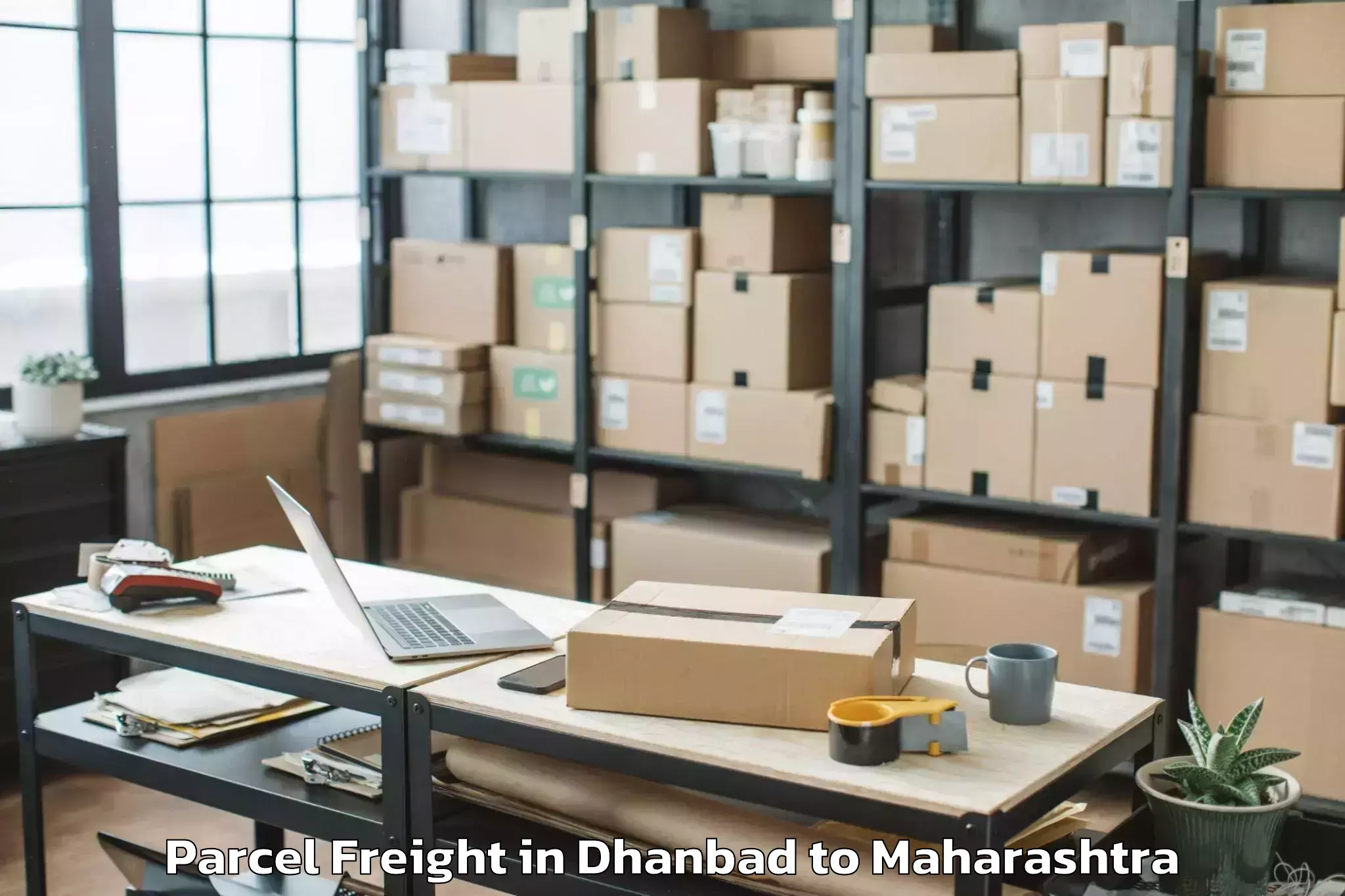 Book Dhanbad to Bhamragad Parcel Freight